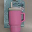 Infantino My 1st Tumbler, 9 Oz. Silicone Sippy Cup with Straw & Handle, Spill-Resistant Baby Cup for On-the-Go, BPA-Free Transition Bottle, Cotton Candy