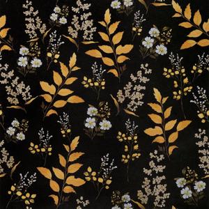 practicalWs Black Floral Peel and Stick Wallpaper 17.5"x393" - Vintage Gold Leaf Wall Paper Boho for Bathroom - Removable Dark Contact Paper - Self Adhesive Vinyl Wallpaper for Bedroom Walls Decor