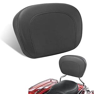WOWTK Black Passenger Backrest Pad, Sissy Bar Pad for Harley Touring Electra Glide/Road Glide/Road King/Street Glide/Trike Freewheeler FLRT Models, for Standard Height/Tall Touring sissy bar uprights