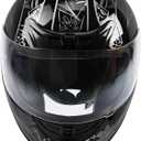 TCMT Full Face Motorcycle Helmet for Adults Men Women, Lightweight Polycarbonate Street Bike Dirt Bike Helmet with Anti-Scratch Mirror Shield and Removable Liner, DOT Approve, (59-60 Cm)