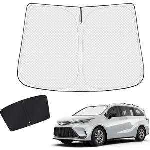 KUST Windshield Thicker 5-Layer Sun Shade Custom Fit for Toyota Sienna 2021-2025 2026 Accessories Front Windshield Sun Protectors Blocks Sun UV Rays