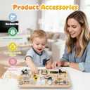 Busy Board for Toddlers 1 2 3 4 Year Old - Large Montessori Sensory Toys, Wooden Fidget Activity Board for Boys and Girls, Motor Skills Gifts for ADHD & Autistic Children Kids, 18 inches