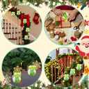 Soulchen 24 Pcs Lime Green Christmas Flat Ball Ornaments 2.36 Inch Green Flat Ball with Fuzzy Hair Hanging Ornament for Xmas Christmas Trees Fireplace Decorations, DIY Crafts