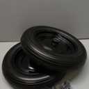 Cenipar 4.80/4.00-8" Flat Free Tire and Wheel 14.5" Solid Flat-Free Replacement Tire with 5/8" or 3/4" Axle Borehole,3-7" Adjustable Centered Hub for Wheelbarrow Hand Truck Garden Trailer and Trolley