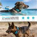 Upgraded Waterproof Dog Collar with Tracking Tag Holder, IP68, Reflective, Ultra-Durable Comfort Padded Heavy Duty Collar for Small Medium Large Dogs(Blue, Medium)