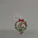 Christmas Tree Ornament Metal Silver Hanging Rotatable Design Charm Holiday Decorative Pendant Gift Keepsake (2025 Deer)