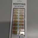 2 x Gloss Nail Strips|Uv Free|22 Pcs,Gel Nail Stickers|Long Lasting Two Weeks and Easy to Apply&Remove|Golden Spot