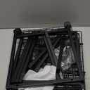 Rolling Laundry Cart, 80L Wire Laundry Hamper Basket on Wheels, Dirty Clothes Basket with Handle, Metal Clothes Hamper Organizer for Laundry Room, Bathroom, Bedroom, Dorm, Black