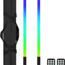 DJ Lights 4FT RGBW Pixel Tube Light 4IN1 LED Stage Tube Light Bar with Stand&Carrying Bag 5200mAh Battery Powered Wireless Stage Lighting for DJ, Wedding, Party, Photography, Video Studio