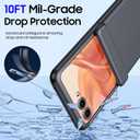 CENMASO for Motorola Razr 2025 Case/Razr 2024 Case with Hinge Protection & Built-in Screen Protector, Slim Full-Body Rugged Anti-Scratch Shockproof Protection Phone Case for Moto Razr 2025/2024-Black