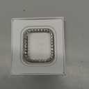 Bling Bumper Case Compatible with Apple Watch Series 6/5/4/SE 3/SE 2/SE 44mm, Diamond Protective Face Cover for Women, Hard PC Frame Protector for iWatch 44mm (Silver)