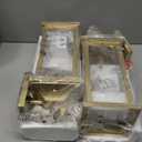 Roravilila Large Gold Outdoor Sconces Dusk to Dawn 2-Pack, 17 Inch Large Porch Light Photocell Brass Outdoor Light Fixtures IP65 Waterproof with Clear Glass Outside Wall Lanterns Wall Mounted Lamps