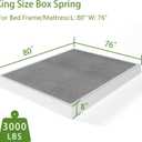 8 Inch Box Spring Only, Heavy Duty Metal Mattress Foundation, Easy Clean Fabric Bed Cover, Non-Slip, Noise Free, Easy Assembly (King (U.S. Standard))
