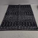 Lahome Moroccan Entry Rug 2x3, Non-Slip Washable Front Door Mat Indoor Rubber Backing Low-Profile Door Rugs, Small Geometric Print Distressed Inside Welcome Mats for Entryway Bathroom Kitchen, Black