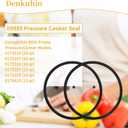 09985 Sealing Ring for Presto Pressure Cooker 16 18 23 Quart Canner Parts Replace 01745 01751 01755 01781 01782 01784 with Overpressure Plug (2/Pack)