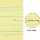 Amazon Basics 50 sheet Wide Ruled Lined Writing Note Pad, 8.5" x 11.75", 12-Pack, 600 Perforated Sheets, Canary
