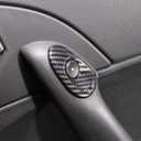 Door Lock Switch Button Frame Compatible with Chevy Corvette C6 2005-2013, Inner Door Push Button Trim, Door Release Switch Button Trim Cover Bezel Decoration Accessories, ABS (Carbon Fiber)