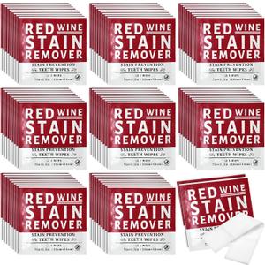 Loopeer 50 Pack Red Wine Stain Remover Wipes for Teeth and Lips Wine Prevention Teeth Wipes