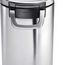simplehuman 25 Liter, 27 lb / 12.2 kg Medium Pet Food Storage Container for Dog Food, Cat Food, and Bird Feed, Brushed Stainless Steel