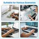 MEKASS Keyboard Wrist Rest, Soft Memory Foam Wrist Support for Keyboard, Keyboard Hand Rest Pad for Wrist Pain Relief, Keyboard Wrist Guard for Long Hours of Work, Gaming, StudyingClassic Black