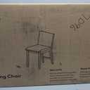 Nathan James Gracie Scandinavian Dining Chair with Cushion, Boucle Dining Chair with Solid Wood Frame, Cream Boucle/Dark Brown, Set of 2