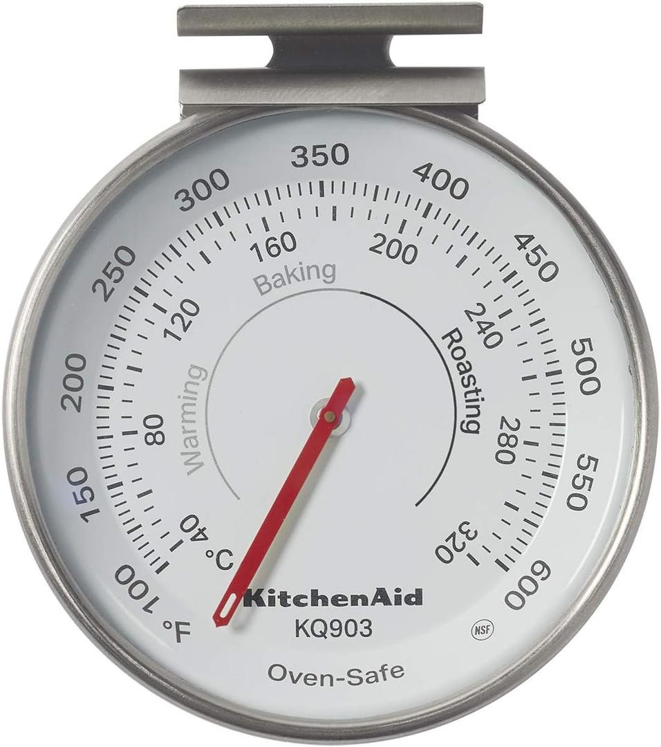 KitchenAid 3-in Dial Oven Thermometer, Temperature Range: 100F to 600F