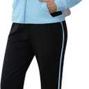 Marvmys Color Block Tracksuit for Women 2 Piece Outfits Fall Sweatsuits Zip Up Jogging Suit Long Sleeve Jogger Lounge Sets (Large, Sky Blue)