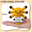Funny Couples Gifts for Him, Cute Love Gift for Boyfriend Husband Men Valentines Day Anniversary Birthday Christmas Long Distance Relationship LDR, Handmade Crochet Spider