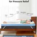 PERLECARE 3 Inch Firm Mattress Topper Queen, Cooling Gel-Infused & Bamboo Charcoal Memory Foam Bed Topper for Pressure Relief, High-Density Mattress Pad with Removable Cover