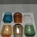 Colored Stemless Glasses Set of 6-17 oz Hand-Blown Crystal Colored Glassware with no Stem, Multicolor Glassware for Lovers, Wedding, Birthday, Mother's Day Housewarming Gifts for Women (6 Pack)
