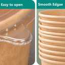 50 Pack Kraft Paper Bowls with Clear Lid, 25OZ Paper Salad Serving Bowls, Microwave Freezer Safe Meal Prep to Go Food Containers for BBQ, Gatherings and Parties