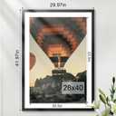 28x40 Picture Frame, Display Pictures 24x36 with Mat or 28 x 40 Without Mat, Black Wall Hanging Poster Frame with HD Plexiglass Durable and Scratch-proof, 1 Pack