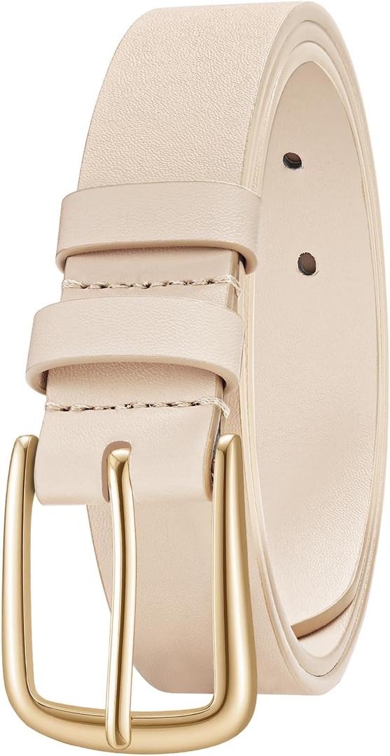 Women's Belt Fashion Multicolored Waist Leather Belts for Jeans Pants with Pin Buckle
