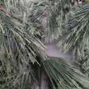 SHareconn 2 Pcs 6FT Prelit Smokey Christmas Garland with Battery Operated Timer, Multi-Color Lights, Lighted Cedar Pine Garland with Cones for Mantle Stairs Fireplace Indoor Outdoor Decoration, 6 FT