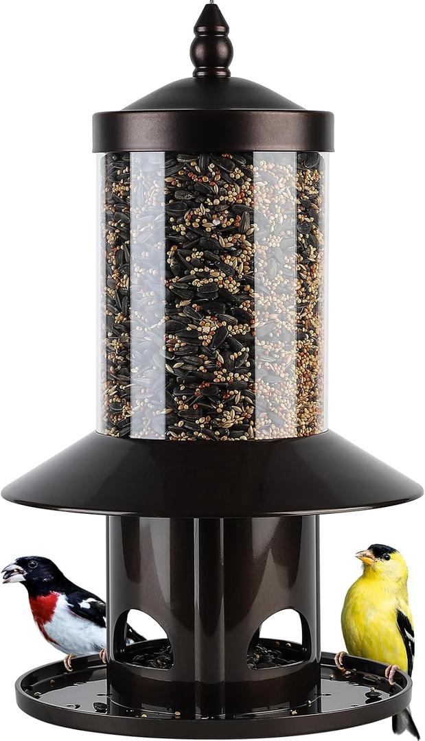 Squirrel-Proof Bird Feeder for Outdoor Hanging Wild Bird Seeds.