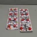 KOKO - Priemum 20 Pcs Bubble Hair Ties. Elastics Ties 18mm Ball Bubble Ponytail Holders, Colorful Elastic Accessories for Baby Kids Children Girls Women All Ages (RED WHITE CLEAR)