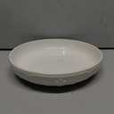 Artena Pasta Bowls, 50oz Large Salad Serving Bowls, 9.75'' Plates Bowls Set of 4, Big White Ceramic Soup Bowls for Kitchen, Embossment Shallow Dinner Bowl, Microwave Dishwasher Safe, Multiple Patterns