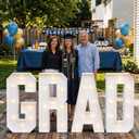 2026 Graduation Decorations - 3FT Large PRE-CUT GRAD Marquee Letters Kit - Mosaic Foam Board Sign - Class of 2026 Congrats Party Supplies for Kindergarten Preschool High School College