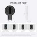 Grat 5 for Magsafe Magnetic Phone Grip Stand, 360 Rotatable Elastic Strap Loop, Extra Back-Sided Magnetic Aluminum Kickstand Compatible with iPhone 17 Pro Max Air 16 15 14 13 12, Black