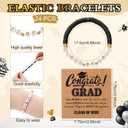 Tondiamo 96 Pcs Class of 2026 Graduation Gifts Bulk Include Compass Keychain Bracelets Organza Bags and Congratulations Cards