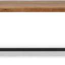 Great Deal Furniture Beau Outdoor Eight Seater Wooden Dining Table, Teak and Rustic Metal Finish