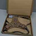 Beebiepet Heavy Duty Tactical Dog Harness for Large Dogs, No Pull Adjustable Pet Harness Reflective Service Training Easy Control Pet Vest Military K9 Working Dog Harnesses- Large, Brown