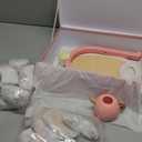 Wooden Tea Party Set for Little Girls, Toddler Girl Gifts Princess Tea Time Toys, Wooden Tea Set Tray Cake Dessert, Kids Kitchen Pretend Play, Birthday for Girls Age 2-5 Years Old