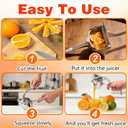 Manual Juicer, Hand Press Lemon Squeezer & Citrus Press - Upgrade Aluminum Alloy Fresh Fruit Juice Extractor, Ergonomic Grip Heavy Duty Manual Juicer, Effortless & Easy to Clean Kitchen Tool (Silver)