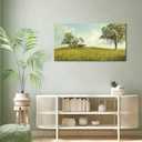 YCPRIMER Mountain Wall Art Brown Landscape Open Country Picture Nature Rural Scenery Painting Modern Artwork Lakes for Living Room Bedroom Dinning Room Home Office Wall Decor 20x40 inches, Gold-F