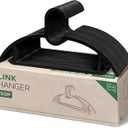 Compact Interlocking Hangers  15in (38cm) Slimline Space-Saving Hangers  Perfect for Light Clothing, Small Sizes, Dorms, Apartments & Travel (Black, 50)