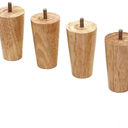 WEICHUAN 4 inch Solid Wood Legs for Sofa Couch Chair Ottoman Loveseat Coffee Table Cabinet Furniture Legs Replacement (4" Straight Set of 4)