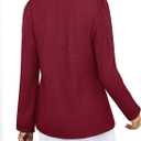 Triratna Long Sleeve Shirts for Women Dressy Button Front Tweed Blouses Business Casual Winter Tunic Tops Office Work (M)