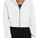 Trendy Queen Womens Zip Up Hoodies Jackets Cropped Sweatshirts Fleece Fall Outfits Casual Comfy Y2k Tops Winter Clothes 2025, M
