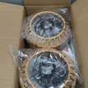 2 Pack Farmhouse Light Fixtures Ceiling Mount,Mini Rattan Boho Semi Flush Mount Ceiling Light,Hand Woven Hallway Light Fixtures for Bedroom Entryway Nursery Study Room